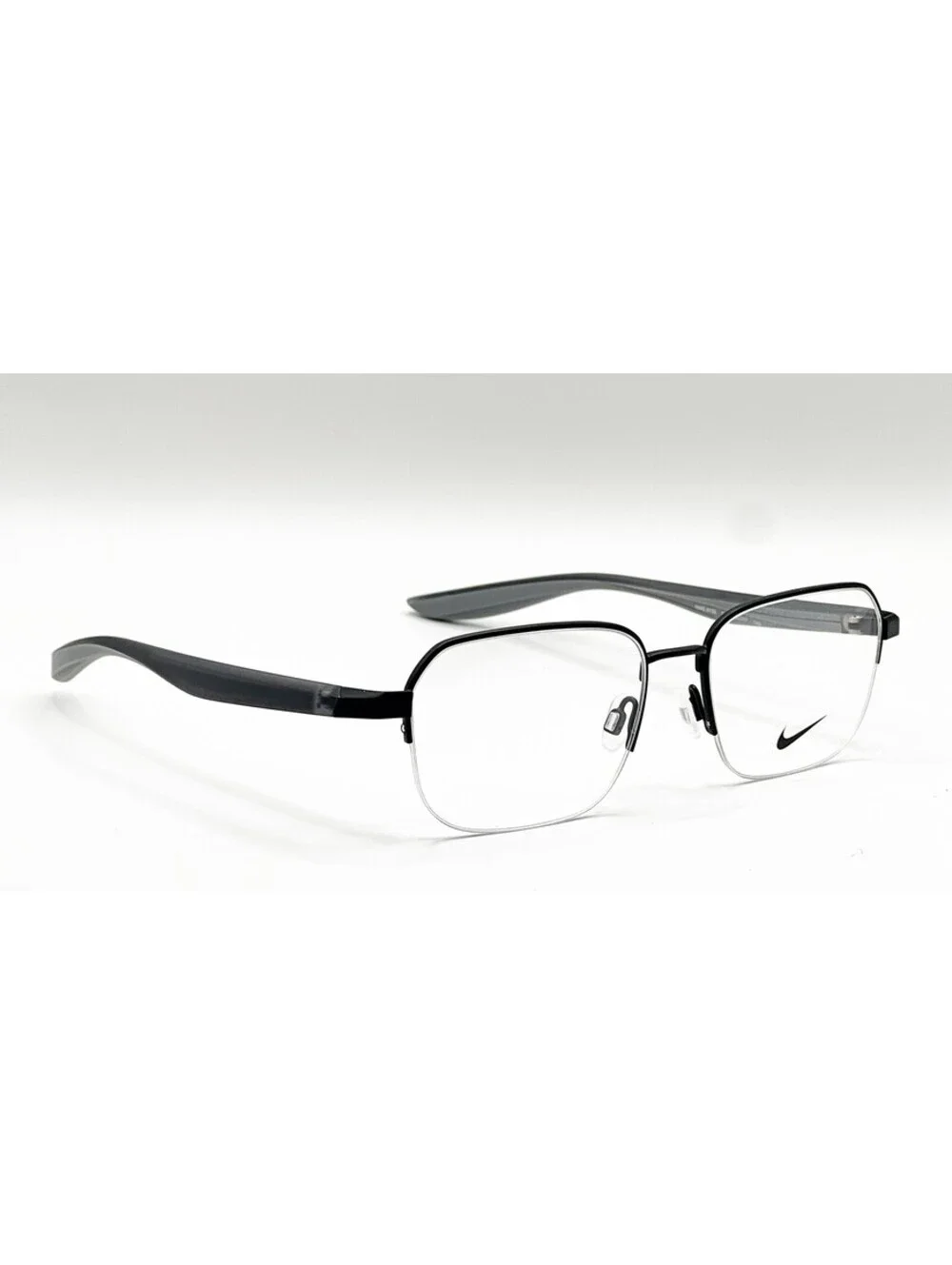 Nike 8152 002 Satin Black Semi Rimless Authentic Eyeglass Frames 52-17-140